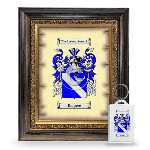 Du pree Framed Coat of Arms and Keychain - Heirloom